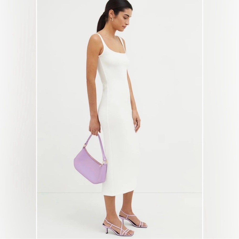 Marcella New York Ashley ponte midi dress in Ivory white size XS